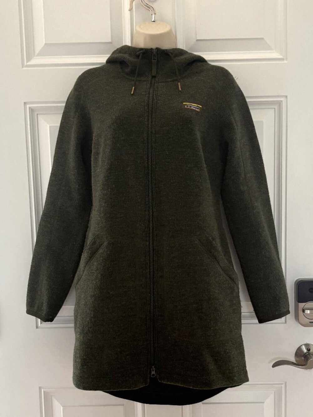 Green LL Bean Hooded Coat